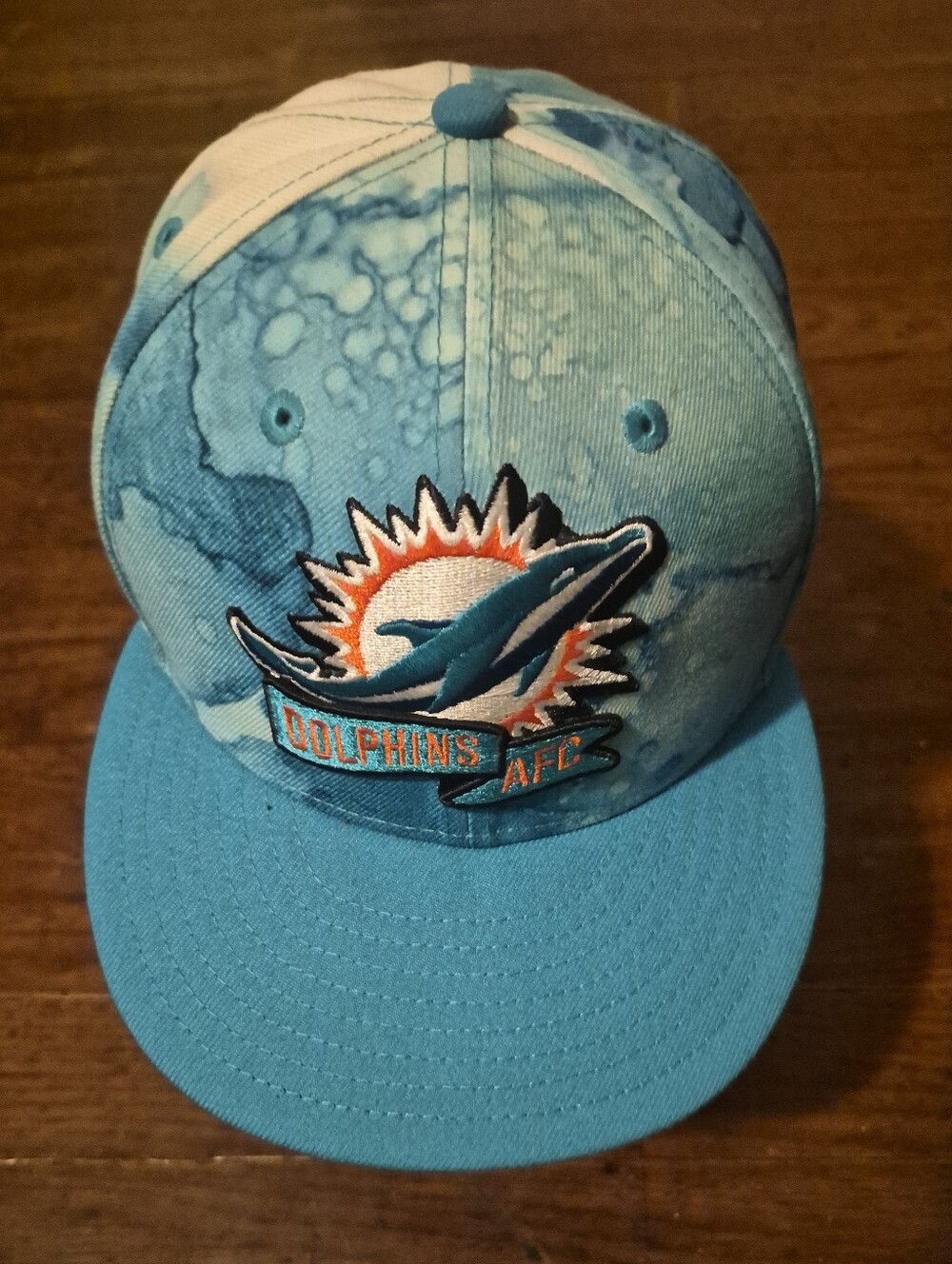 Miami Dolphins Mens New Era Teal Tie-Dye Snapback Hat